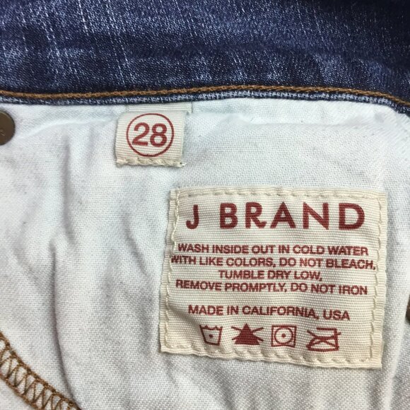 J Brand Love Story Flare Jeans Pure Wash Dark Blue Womens 28 Cotton Blend Denim - Picture 12 of 13